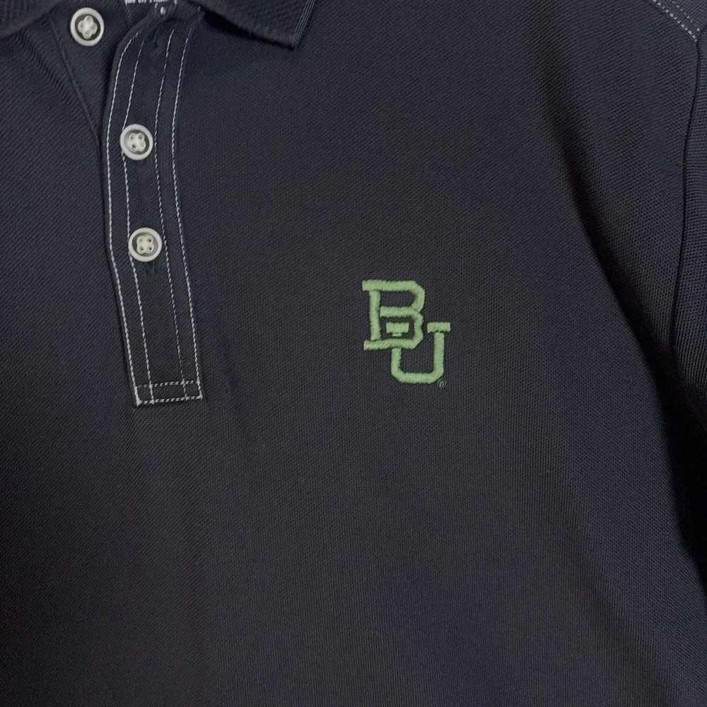 Tommy Bahama Island Zone Polo Shirt Mens XL Black‎ Baylor University